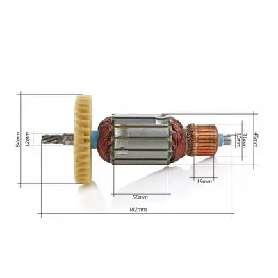 Rotor pro elektrické míchadla 6 zubů/fréz 182mm náhradní díl