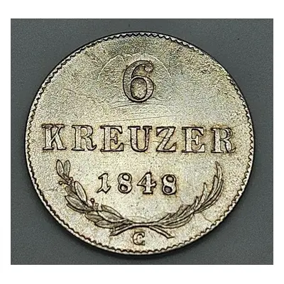 6 Krejcar 1848 C - Revoluce 1848 - 1849 - Numismatika Fji-coins