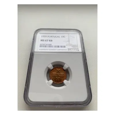 Mince Portugalsko 1959 10 Centavos - Ngc Ms 67 Top