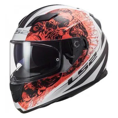 Prilba Helma Na Moto LS2 FF320 Stream Evo Throne White Orange M-xxl