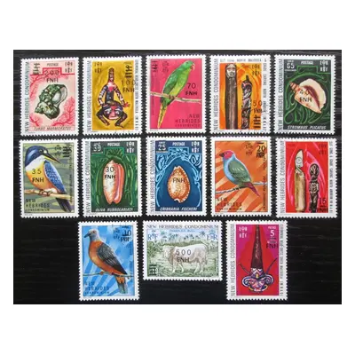 Nové Hebridy Vanuatu 1977 Přetisky Top Set Mi 447-59 Kat 85 0136