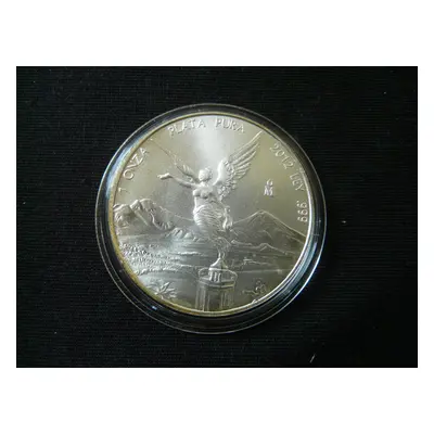 2012 1 oz Onza Mexico Libertad Gem Bu Unc Ley .999 Plata Pura - Winged