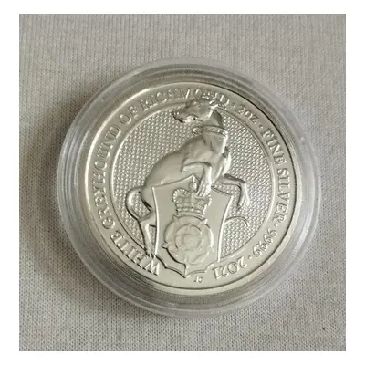 2 Oz White Greyhound Queen&apos;s beasts 2021