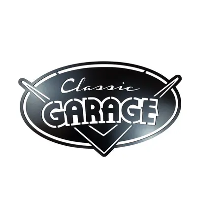 Dřevěná nástěnná dekorace Classic garage černé