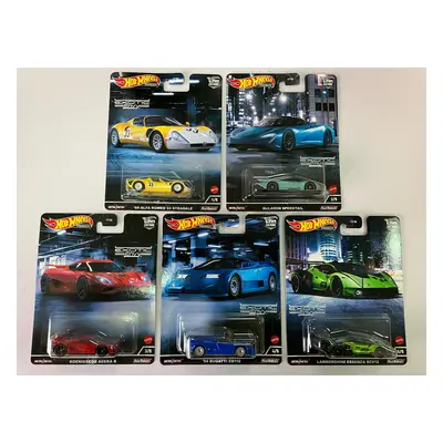 Sada premium Hot Wheels - Exotic Envy - 5 modelů Lambo Bugatti Alfa..