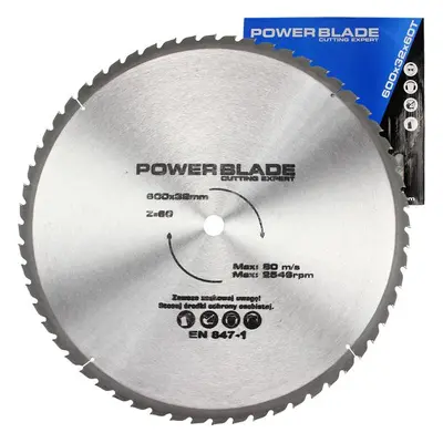 Kotouč pilový vidiový 600mm 60T 32mm Power Blade M09079