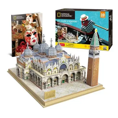 Benátky St.mark&apos;s Square náměstí Geographic - 3D model puzzle 107 ks