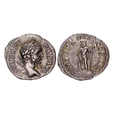 Římská říše Septimius Severus Denár 209 n. l. Neptun