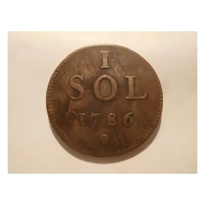 1 Sol 1786 Josef Ii. minc. Brusel - pro Lucembursko Vzácné