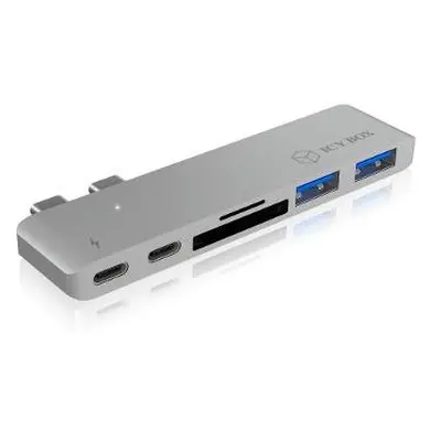 Icy Box IB-DK4036-2C Dual Usb Type-c notebook Dockingstation