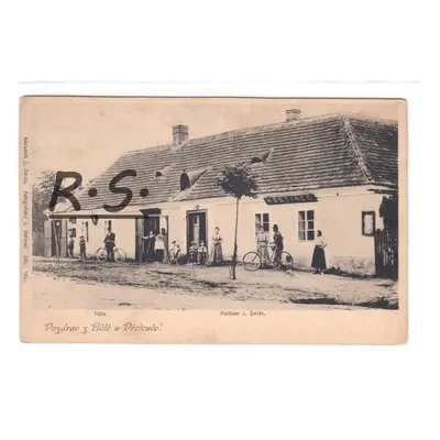 Rohovládova Bělá 1901 - Pardubice hostinec kolo /FX/