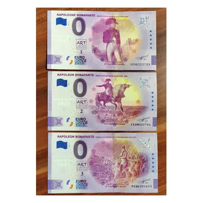 3x 0 Euro bankovka Napoleon Art I-iii ver. Anniversary 1000 ks