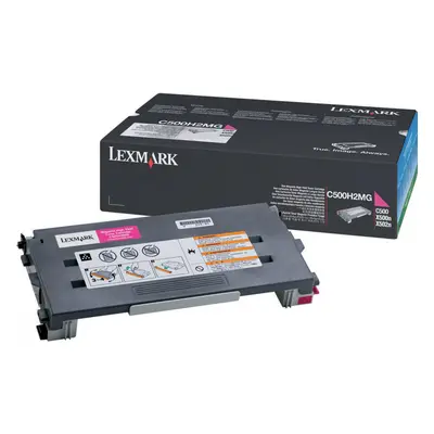 Originální toner Lexmark C500H2MG Puprurová / Magenta