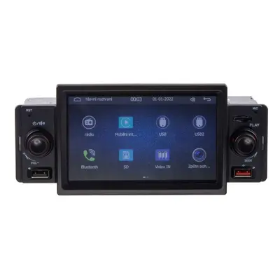 1DIN autorádio s 5 LCD/3x Usb/sd/blutooth/carplay/androidauto