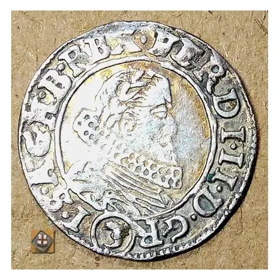 Bohemia 1637 - 3 Silver Kreuzer (Ferdinand Ii Prague Wolker) /VF