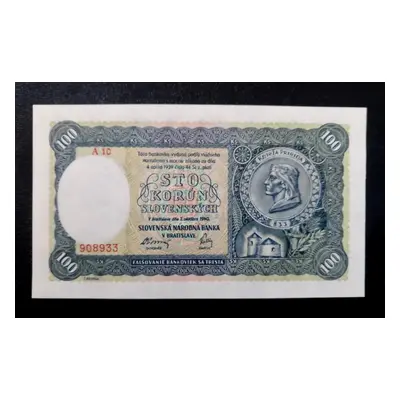 100 korun 1940neper. serie A 10 stav Unc