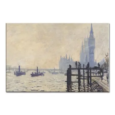 Reprodukce na plátně Monet Thames Big Ben Londýn 60x40 Nový