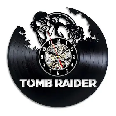 Tomb Raider - nástěnné hodiny vinyl