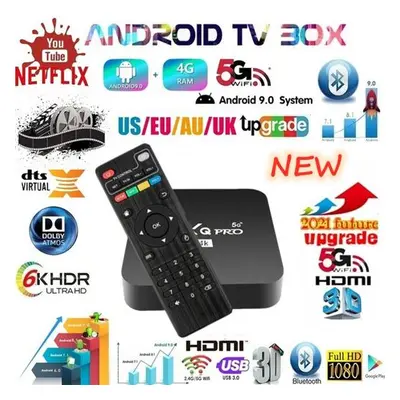 Android 11.1 Smart Tv Box Mxq Pro 8K 4GB Ram 64GB Rom