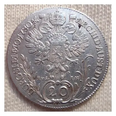 20 Krejcar 1780 Evs Ik - Praha Marie Terezie Super Stav