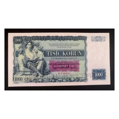 1000 korun 1934pretisk Ssnadherny stav Vzacna