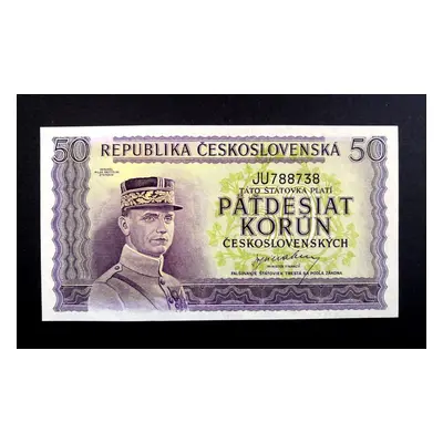 50 korun 1945 neperforovana serie Ju v Unc