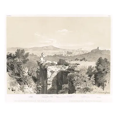 Roma Palatin Lindermann Frommel litografie 1846