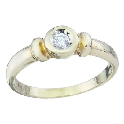 Prsten/diamant 010 ct.H-VSI/14 k./vel.58/Top