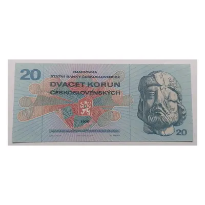 20 Kčs 1970 série F 01 stav Unc