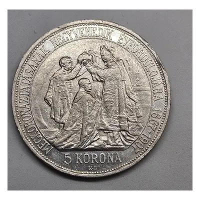 Korunovační 5 Koruna 1907 - 36mm Ag 900/1000 24 g (11)