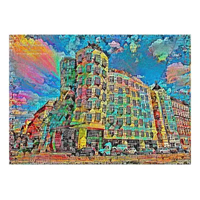 Originál foto obraz - Dancing House - 100 x 70 cm - Novinka