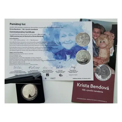 10 /2023 Sr Proof Pl - Krista Bendová - 100.výročie narodenia