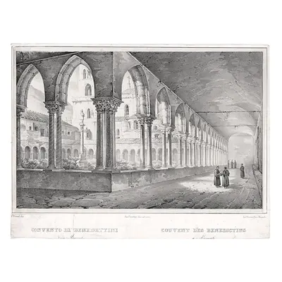 Monreale Sicilie litografie 1860