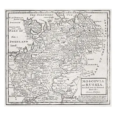 Moscovy or Russia Moll kolor. mědiryt1717