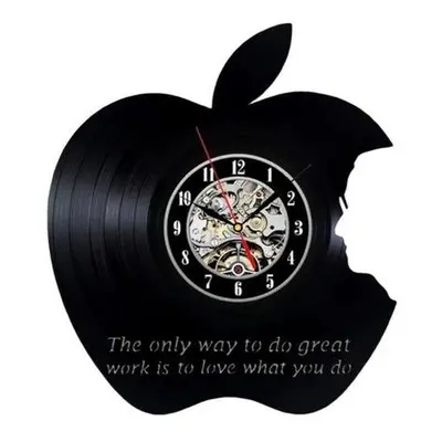 Apple the only way to the great work is the love nástěnné hodiny vinyl