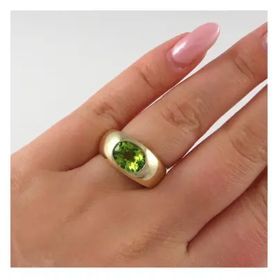 Vintážní prsten/peridot/14 k./vel.54/Top