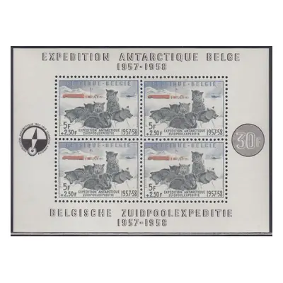 Belgie - 1957 Aršík Polární Expedice - Psi - Mi. Block 25 - svěží