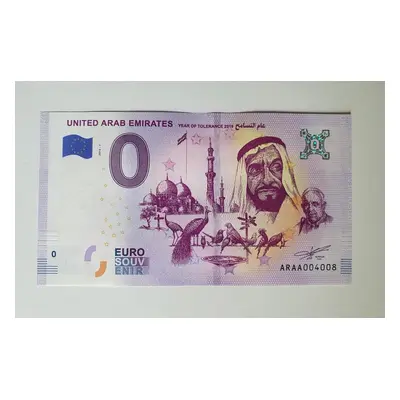 0 Euro Souvenir United Arab Emirates year of tolerance 2019