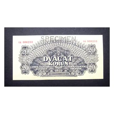 20 korun 1944 serie Oa perf. Unc