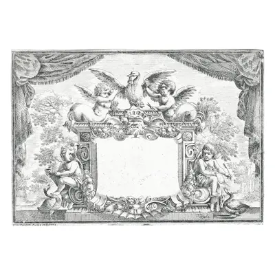 Ornament andělé Guidotti mědiryt (1750)