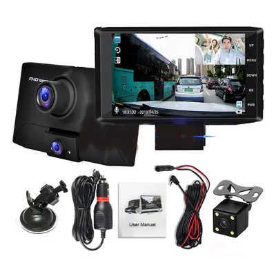 Auto Dvr Kamera Recorder Full Hd 1080P 3 OBJEKTIVY...EL148