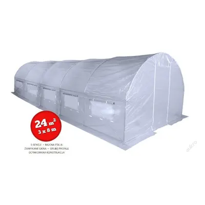 Zahradní foliovník 3x8m galvanizovaný 24m2 Akce