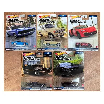 Sada premium Hot Wheels - Fast Furious - 5 modelů Dodge Chyvy Lykan