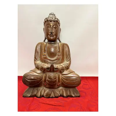 Starší dřevěná socha Budha Belgie 42cm