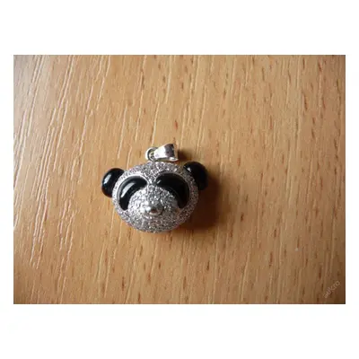 18k zlato diamantový přívěs 090ct design panda