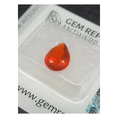 Ohnivý opál -Intense Reddish Orange 16 ct-zapečetěn/certifikován Gem