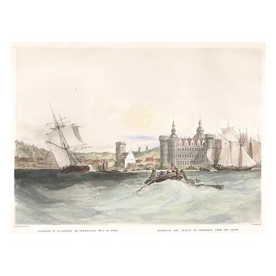 Helsingør Kronborg kolor. litografie 1840