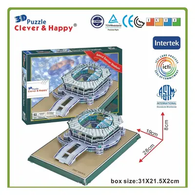 Soul Korea stadion - naučný 3D model puzzle 63 k