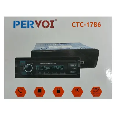 Autoradio CTC-1786 MP3 Bt Fm Usb Sd Card Aux odnímatelný display