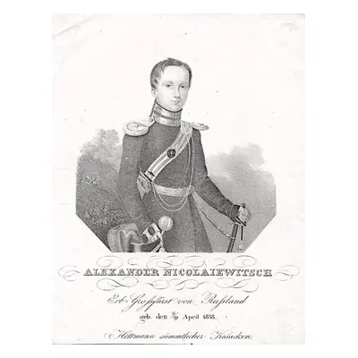 Alexandr Ii. Nikolajevič zamlada litograf (1830)